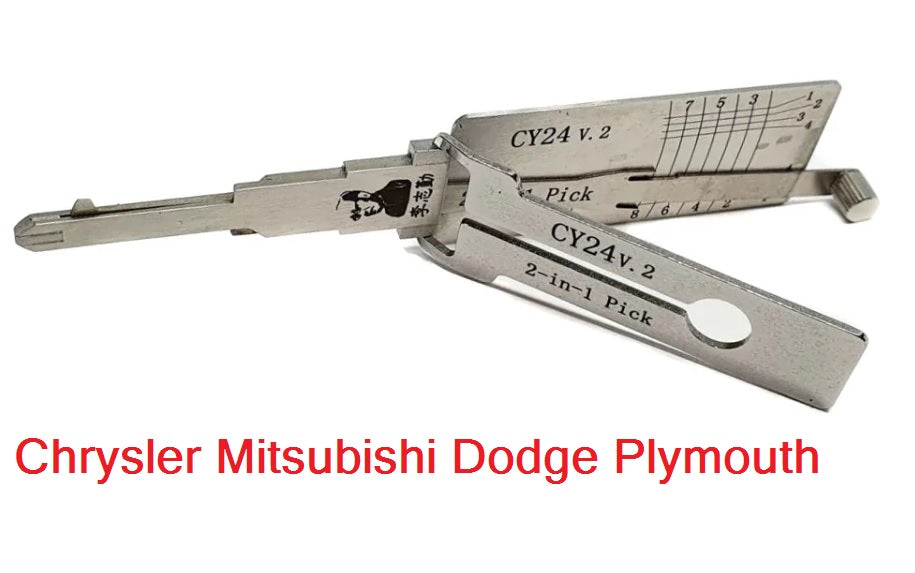 Lishi CY24 V.2 2in1 Decoder and Pick for Chrysler Mitsubishi Dodge Ply ...