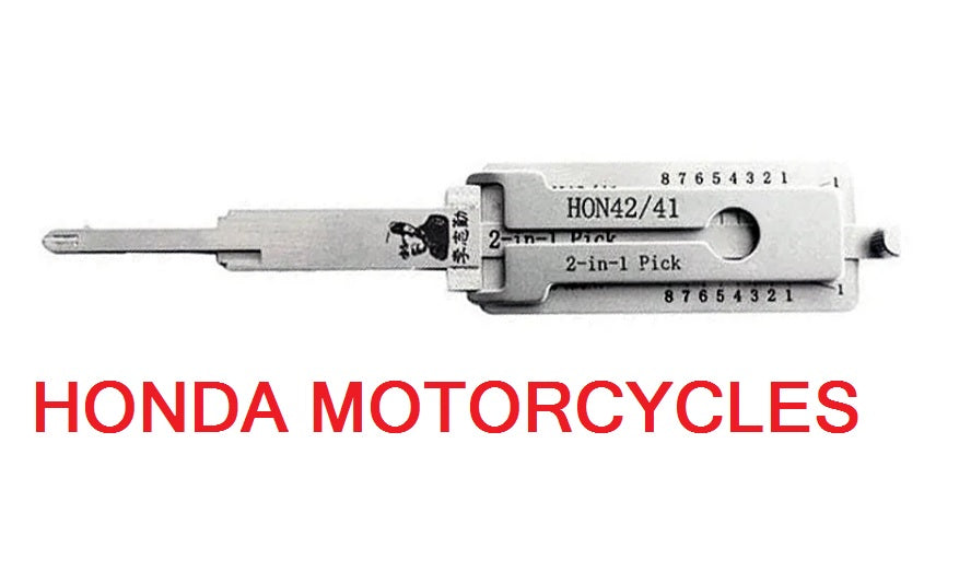 Genuine Lishi Honda Motorcycles Anti Glare 2-in-1 Pick & Decoder HON41 /42