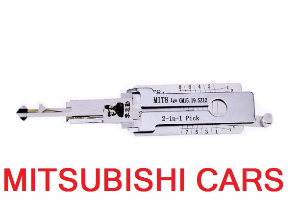 Genuine Lishi MIT8 Ign (GM15/GM19/SZ12) 2in1 Decoder and Pick for Mitsubishi